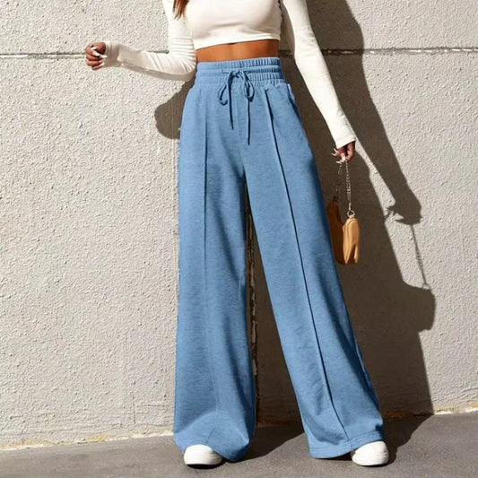 Sports  Straight Tube Loose Fitting  Wide Leg Pants