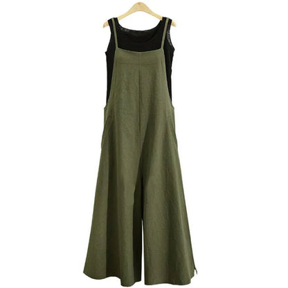 Straps Jumpsuit Summer Wide Leg Pants
