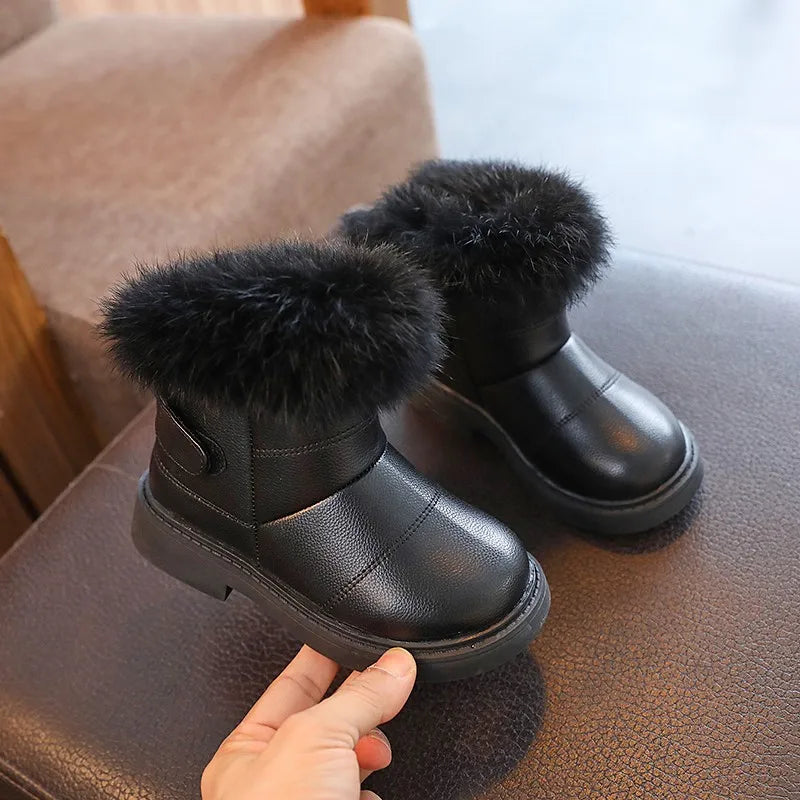 Britain Style Casual Plush Winter Soft Short Boots