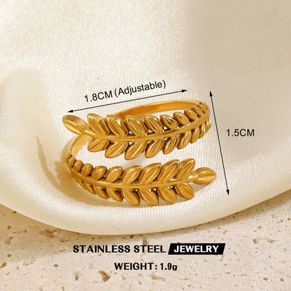 Gold Stainless Steel Heart Metal Hollow Waterproof Rings