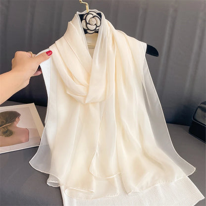 Chiffon Long Silk Scarf Turban
