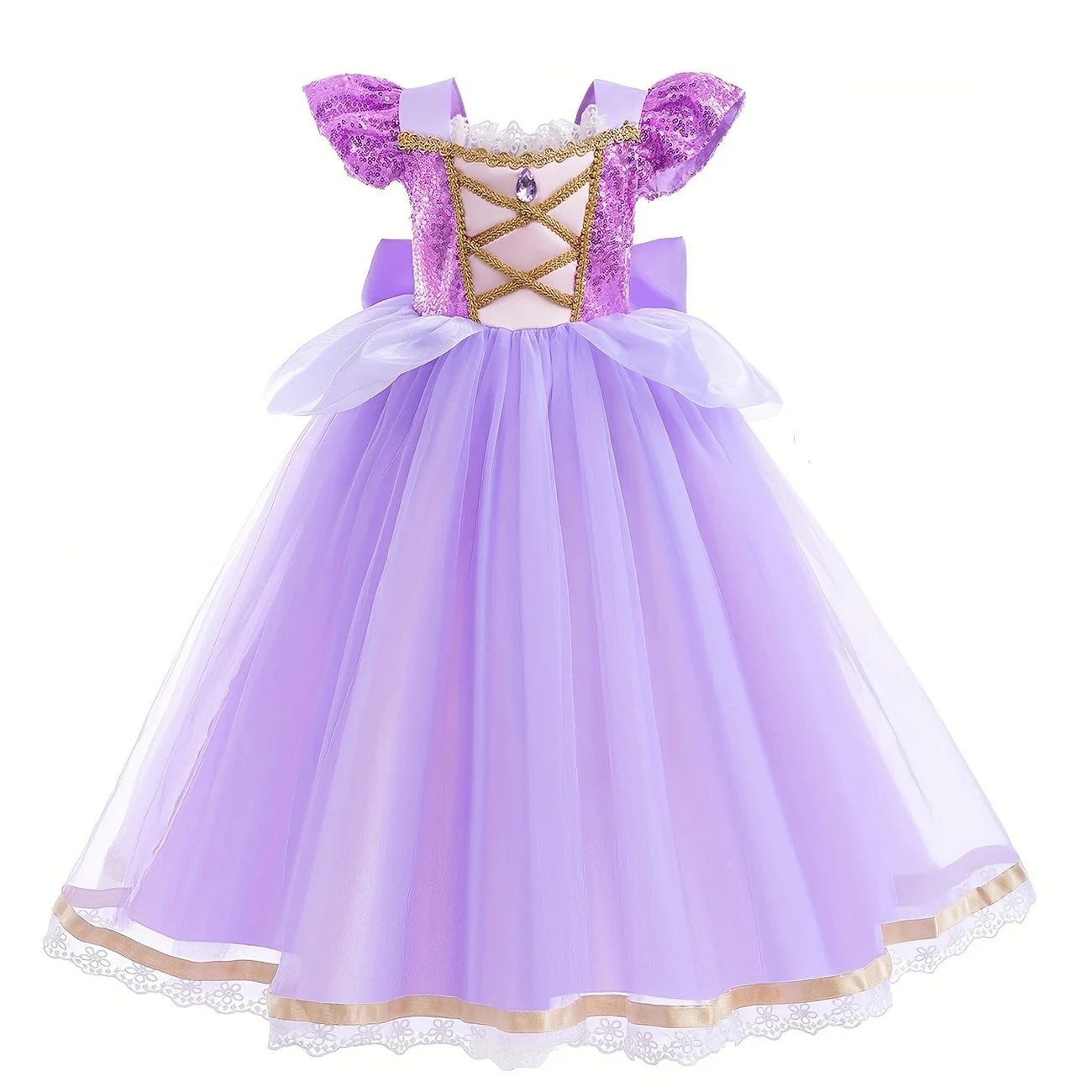 Elegant Rapunzal Princess Cosplay Costume Dress