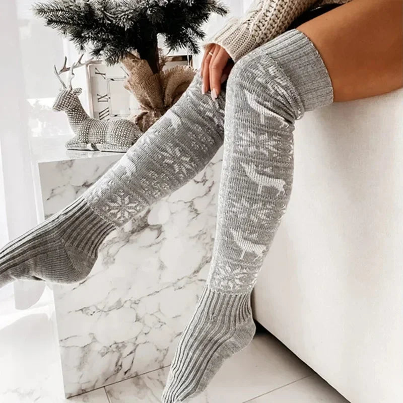 Over Knee Christmas Casual Thick Warm Socks