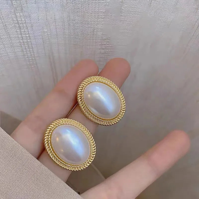 DANA Imitation Pearl Zircon Earrings