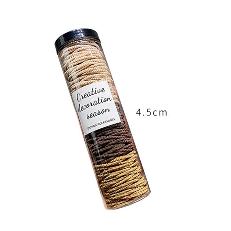 100pcs/lot Hair Bands Scrunchie Solid Color Elastic Rubber