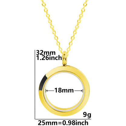 Twist Locket Pendant Photo Floating Charm Necklace