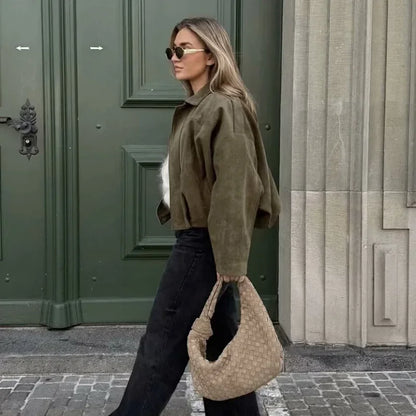 Bomber Jackets Long Sleeve Loose Coats