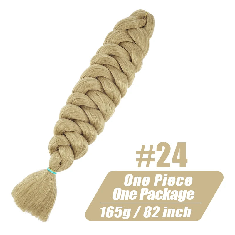 82 Inch Long Jumbo Braiding Hair Synthetic Braids Crochet Hair Extensions 165g