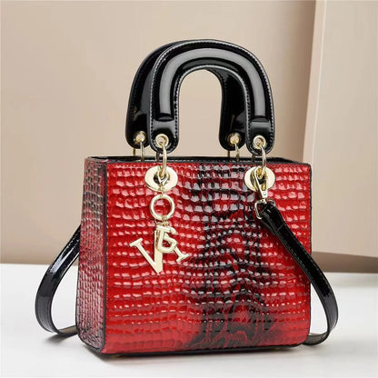 DANA PU Leather Crocodile Shoulder Bag