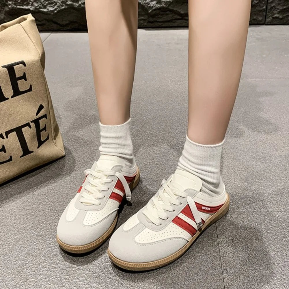 Elegant Round Head Sexy Breathable Half Slippers Shoes