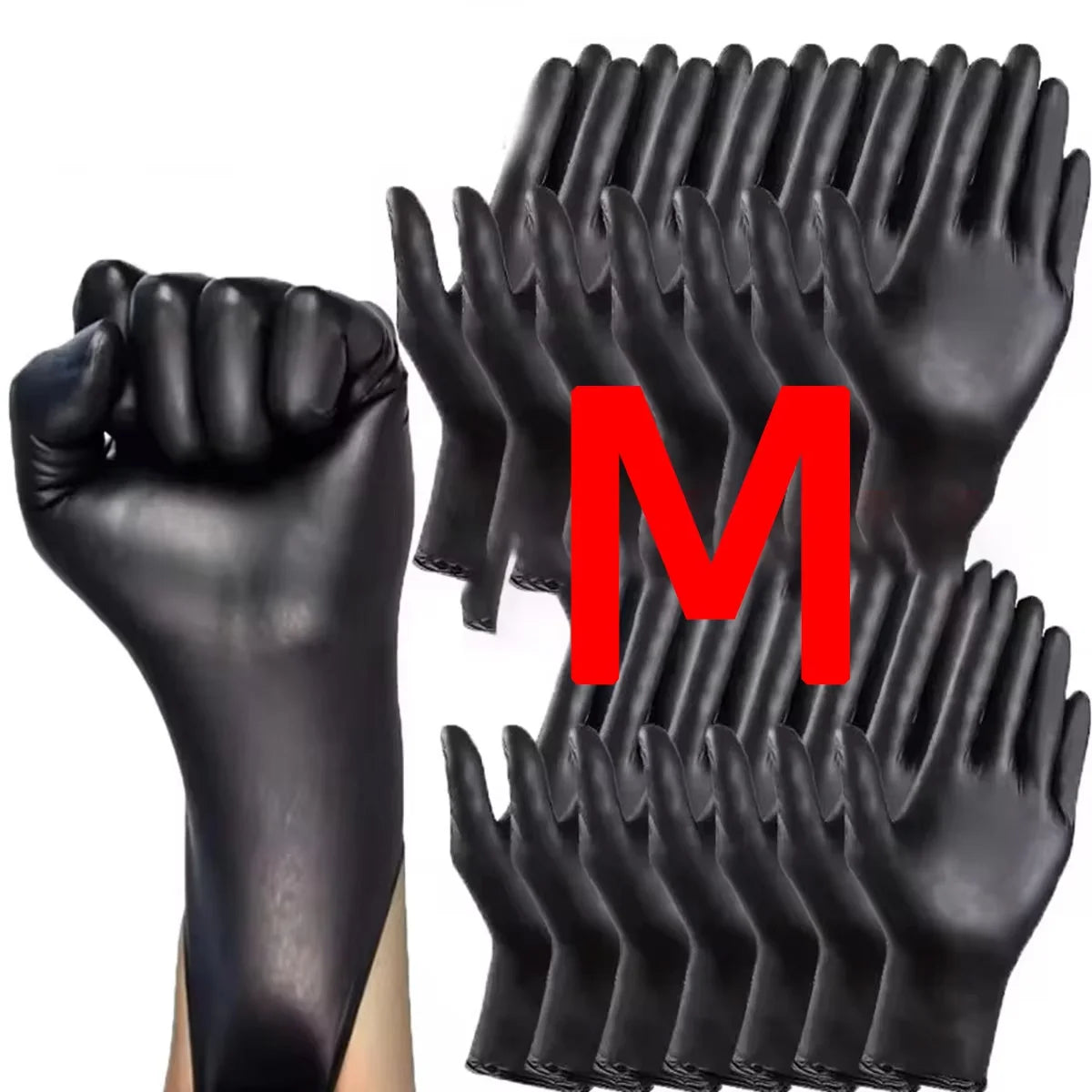 S/M/L/Xl Bag Black Pvc Disposable Cleaning Gloves