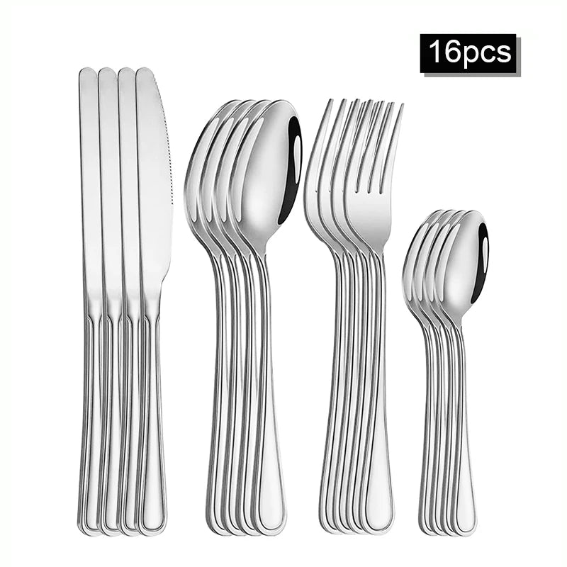 6/30pcs Stainless steel cutlery set