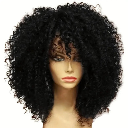 Afro Kinky Curly Soft Fluffy Hair Wigs