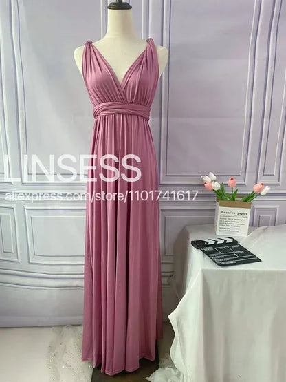 Rust Bridesmaid Dress Infinity Multiway Maxi Bridesmaid Dress