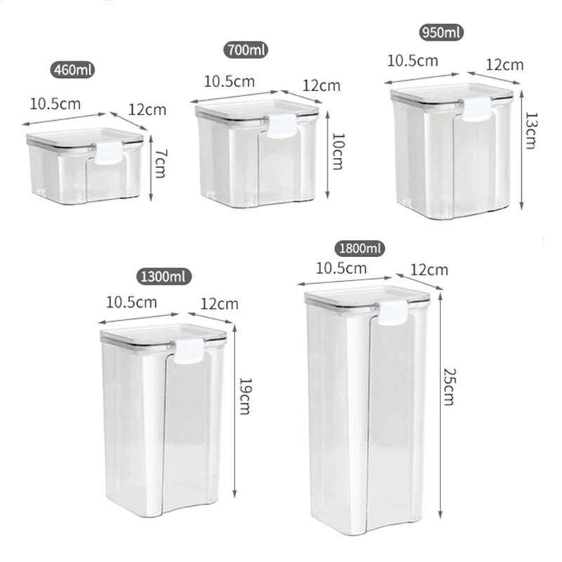 Sealed Jars Grain Storage Organizer Jars Set