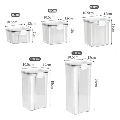 Sealed Jars Grain Storage Organizer Jars Set