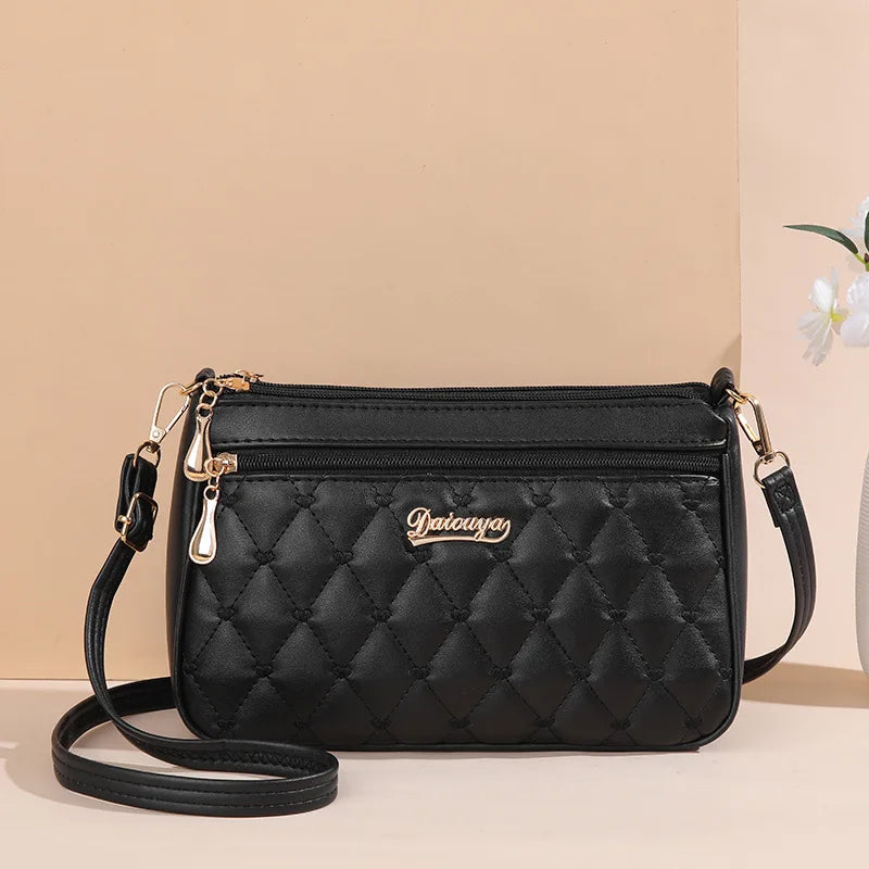PU Leather Crossbody Large Capacity Embroidery Thread Small Handbags