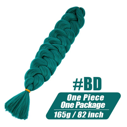 82 Inch Long Jumbo Braiding Hair Synthetic Braids Crochet Hair Extensions 165g