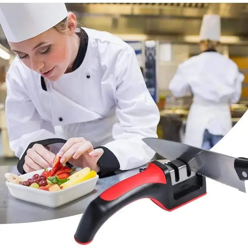 3-Segment Knife Sharpener Stainless Steel