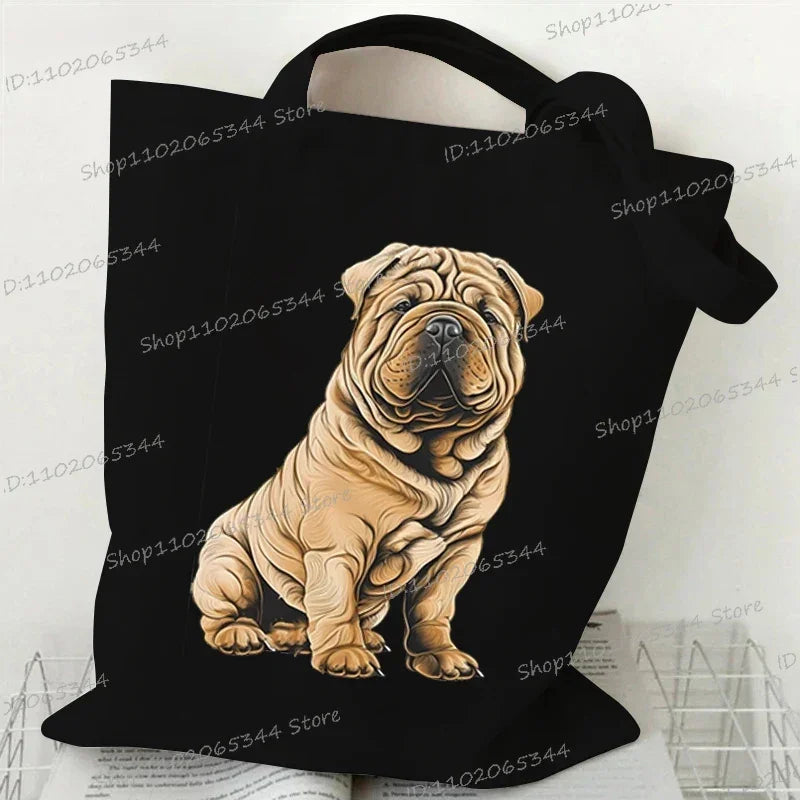 Animal Dog Series Canvas Tote Bag