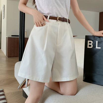High Waist Cotton Linen Wide Leg Pants