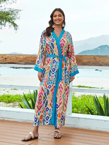 Swimsuit Beach Cover Up dress Sleeve Kaftan Beach Bikinis Cover