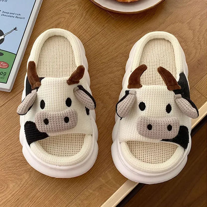 Cute Cartoon Lovely Animals Bedroom Cotton Home Indoor Thick Sole Slippers