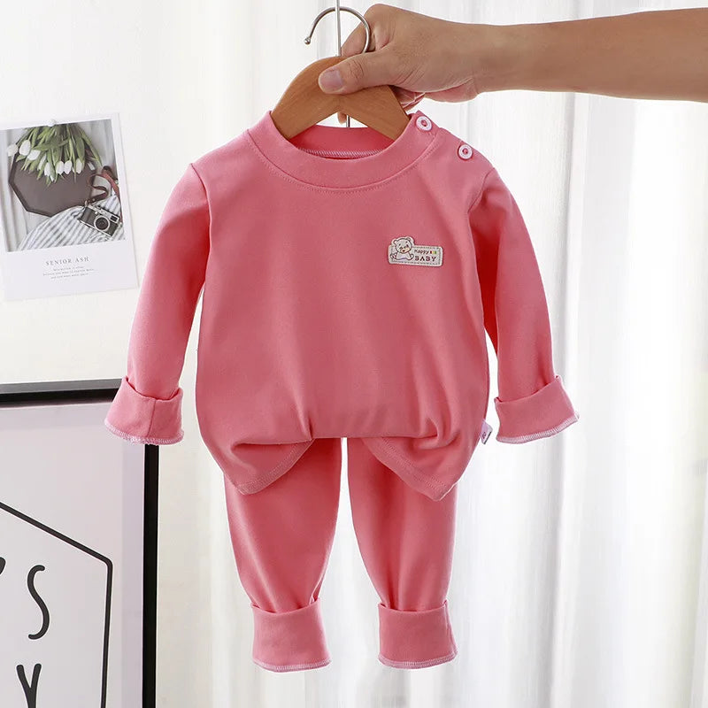 Spring and Autumn De Velvet Suit Cartoon Bear Sleepwear Pajamas