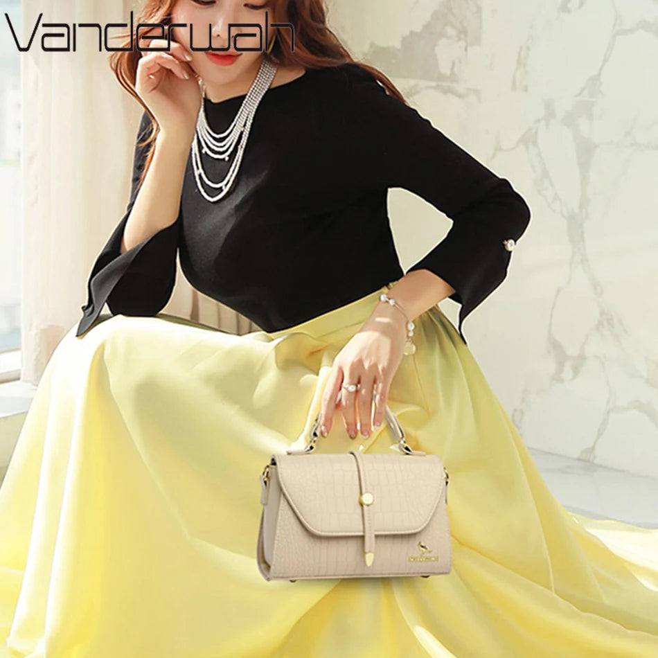 Crocodile Leather Crossbody Shoulder Messenger Sac Luxury Handbags