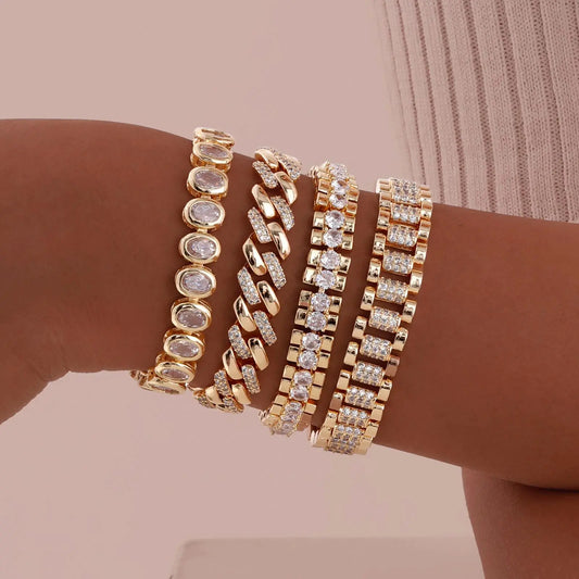 DANA 14K Gold Plated Zirconia Bracelet