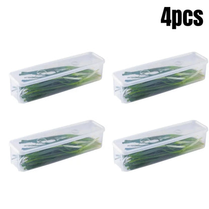 1/2/4Pcs Refrigerator Storage Boxes With Lid Plastic