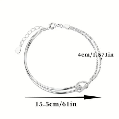 925 Silver Minimalist Geometric Bracelet