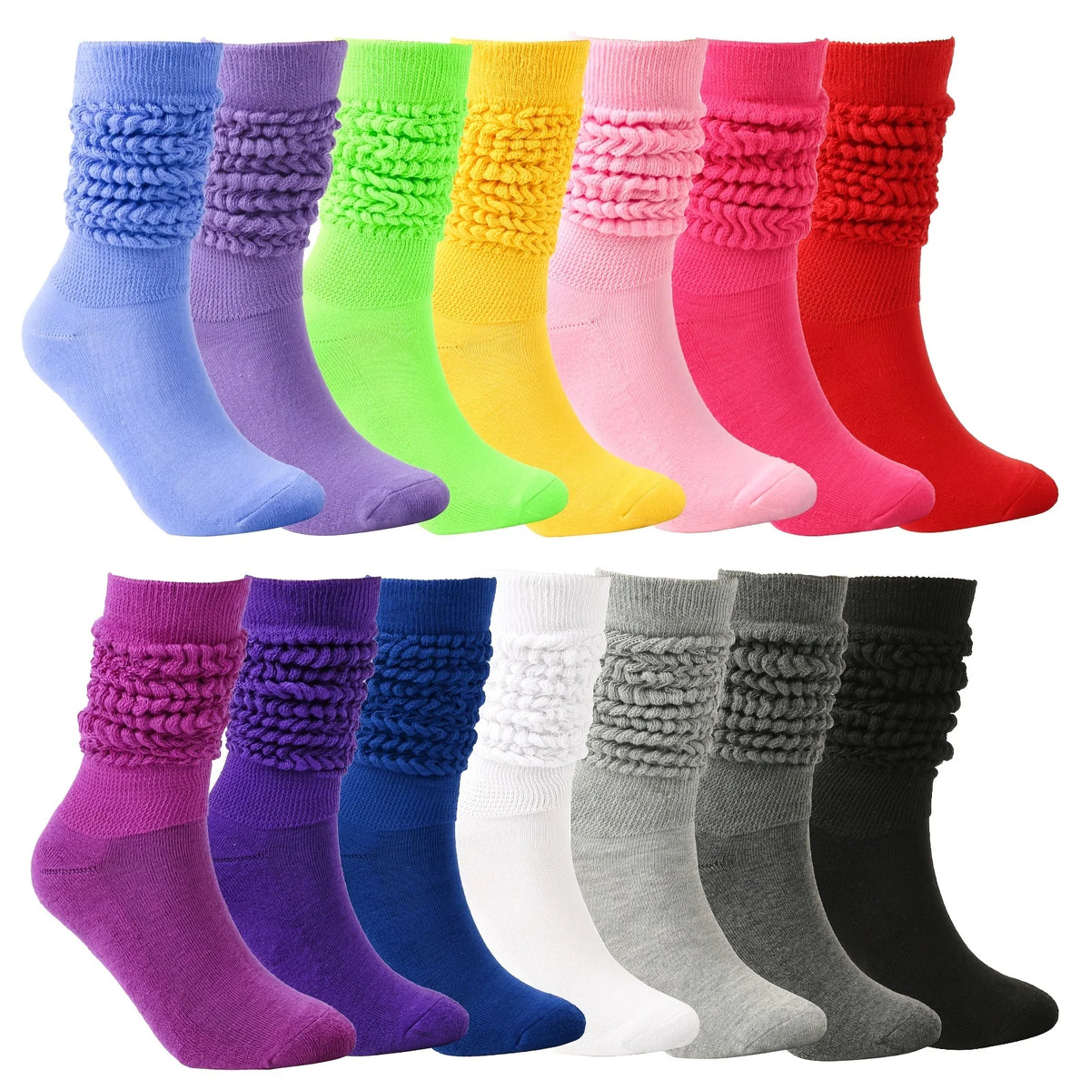 Thick Thermal Knee High Calf Cute Long Loose Slouch  Socks