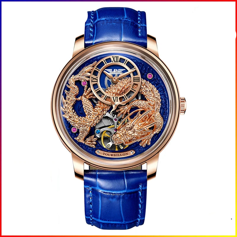 Golden Dragon Dial Mechanical Sapphire Waterproof Automatic Mechanical Watch