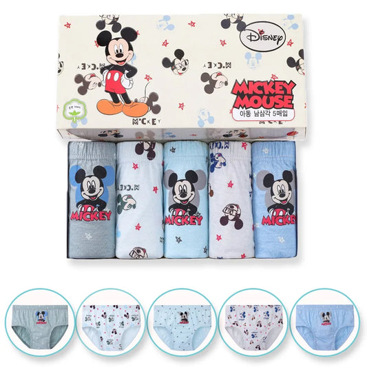 5 Packs/Box Mickey Cartoon Soft Cotton underwear