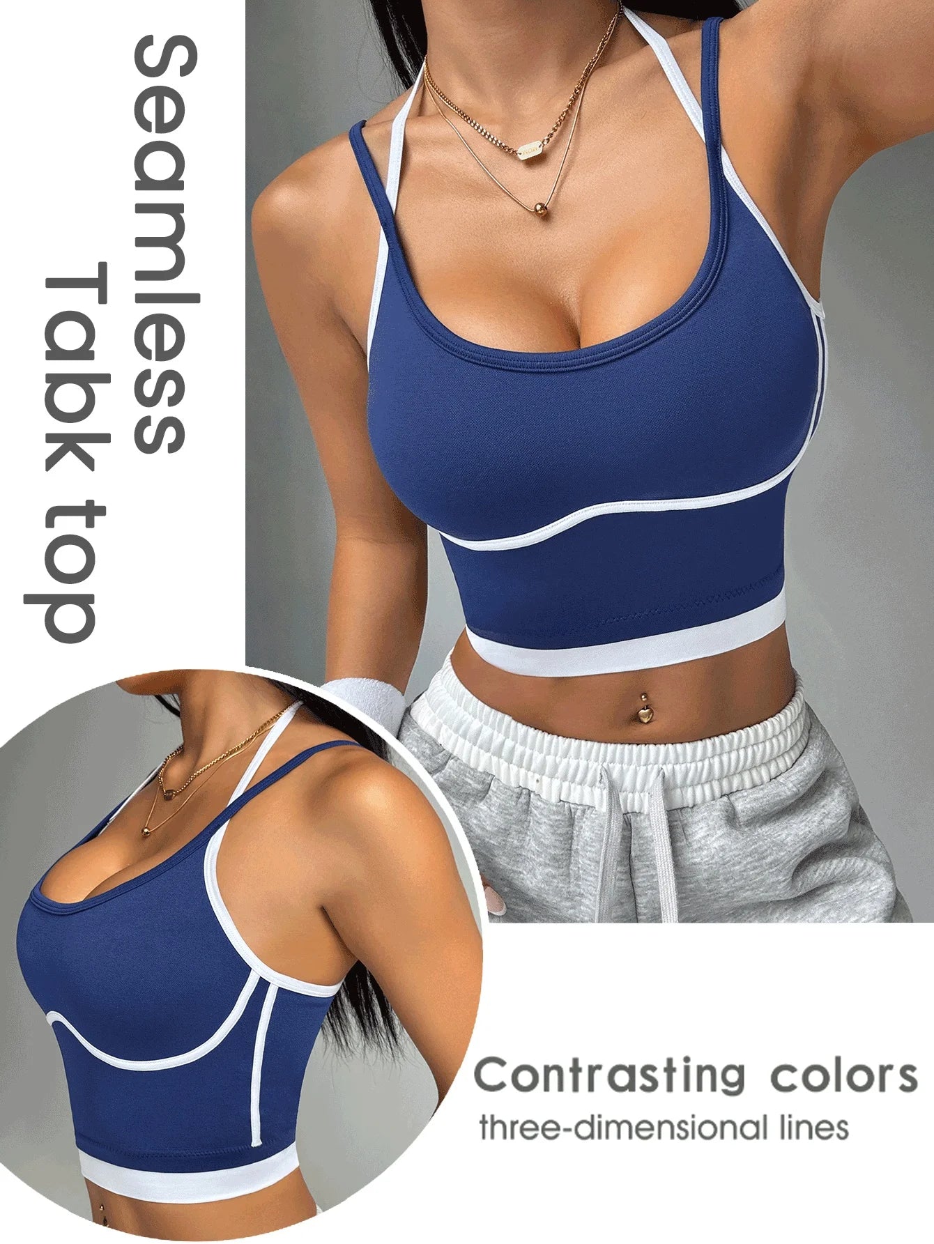 Blocking non steel ring beautiful back sports vest