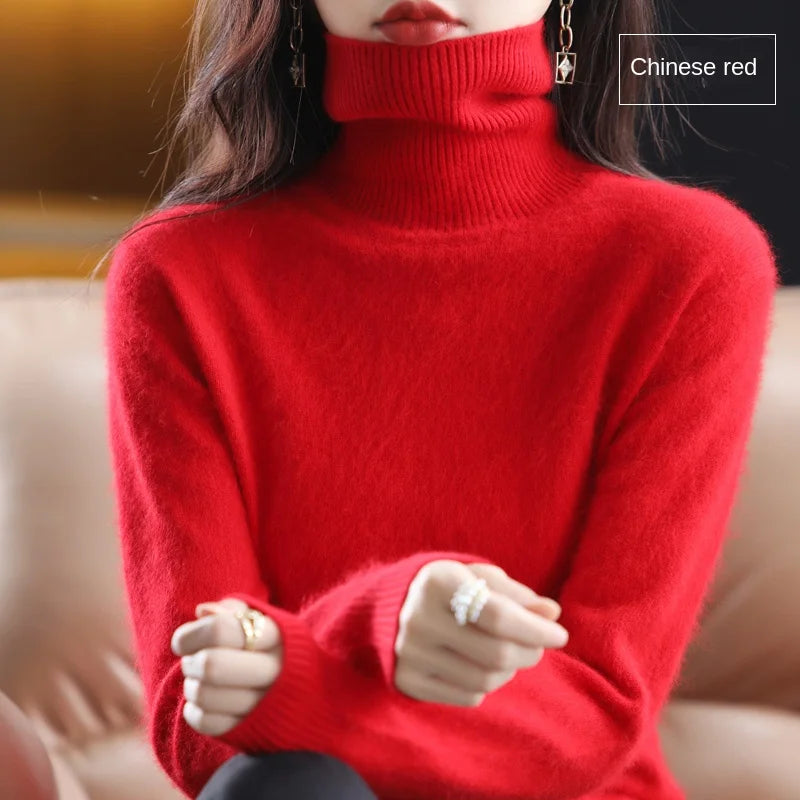 Cashmere Turtleneck Pullover Sweater