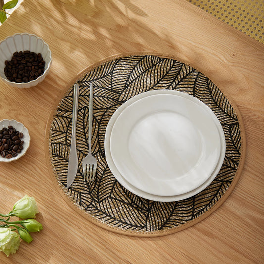 2/4/6/8pcs Bohemian Jute Printed Placemats Mats