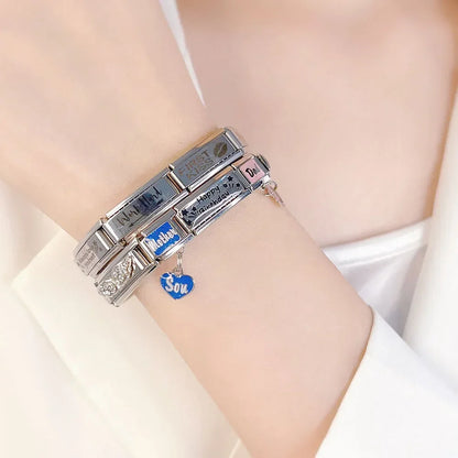 DANA Angle Wing Love Stainless Steel Bracelet