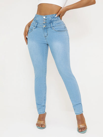 High-Waisted Stretch Sexy Slim Fit Jeans Pants