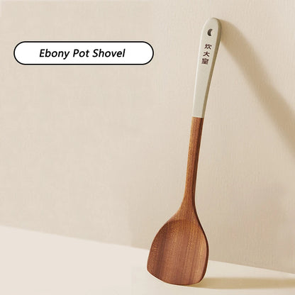 Ebony Wood Spatula Non Stick Pan
