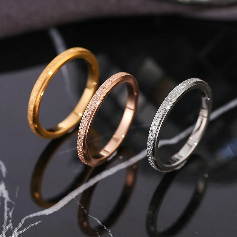 Scrub Titanium Steel Rings