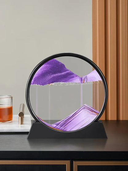3D Moving Sand Round Glass Deep Sea Home Decoration