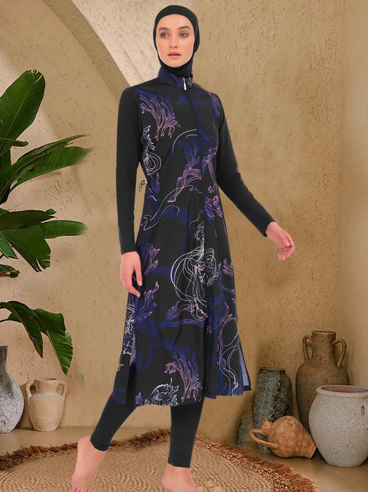 3PCS/Set Muslim Modest Burkini Swimming Suit