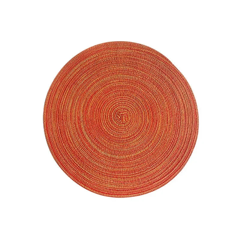 Imitation Cotton Yarn Placemat Round Woven Dish Mat