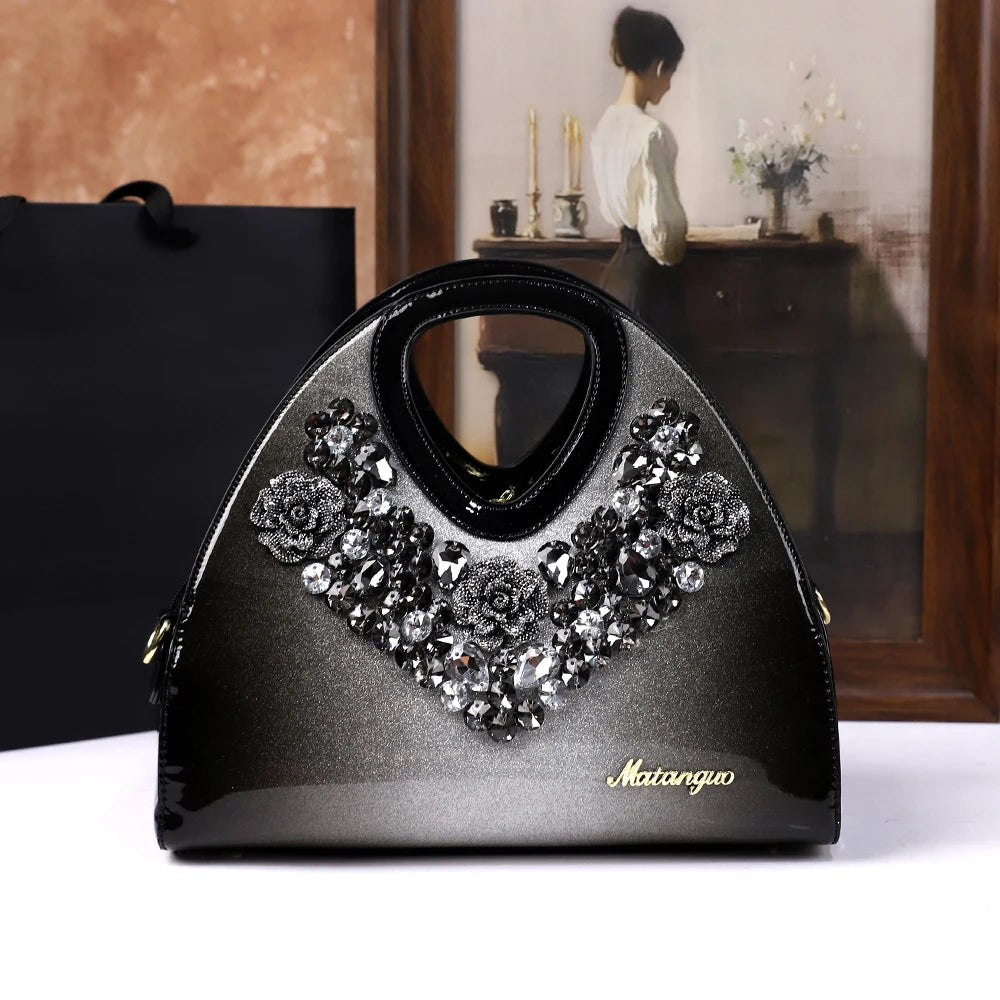 diamond-encrusted dumpling bag