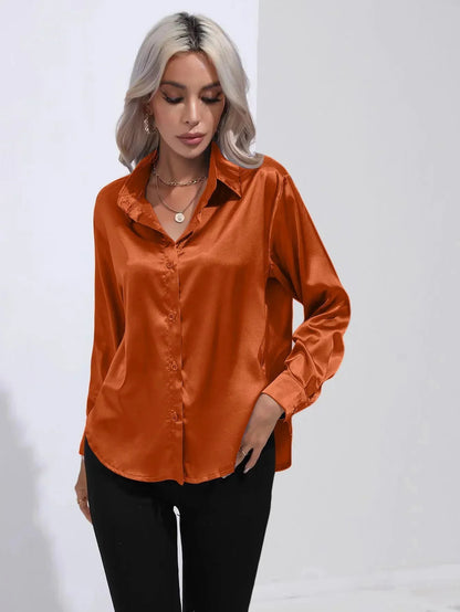 Long Sleeve Silk Shirt