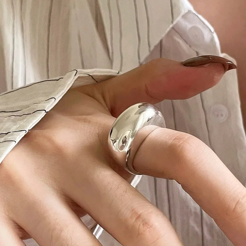 DANA 925 Sterling Silver Arched Wide Ring