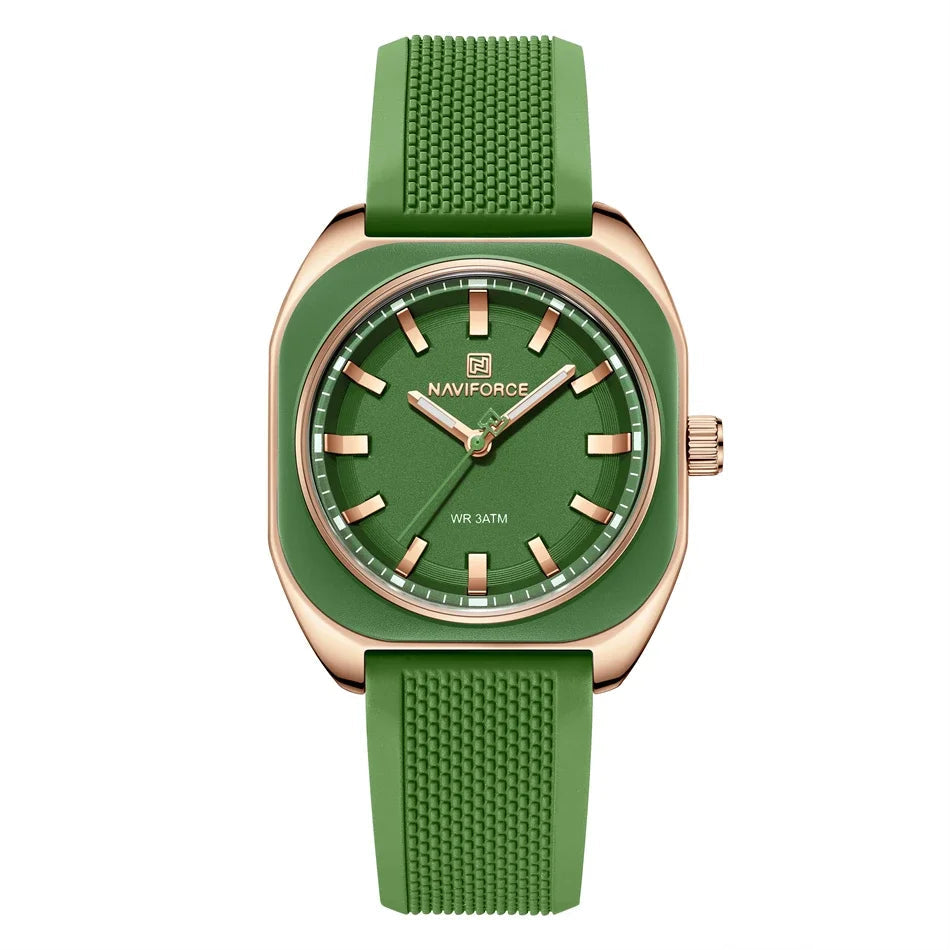 DANA Elegant Polygon Quartz Silicone Watch