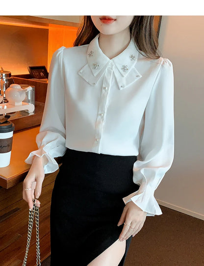 Chiffon Long Sleeve Blouses